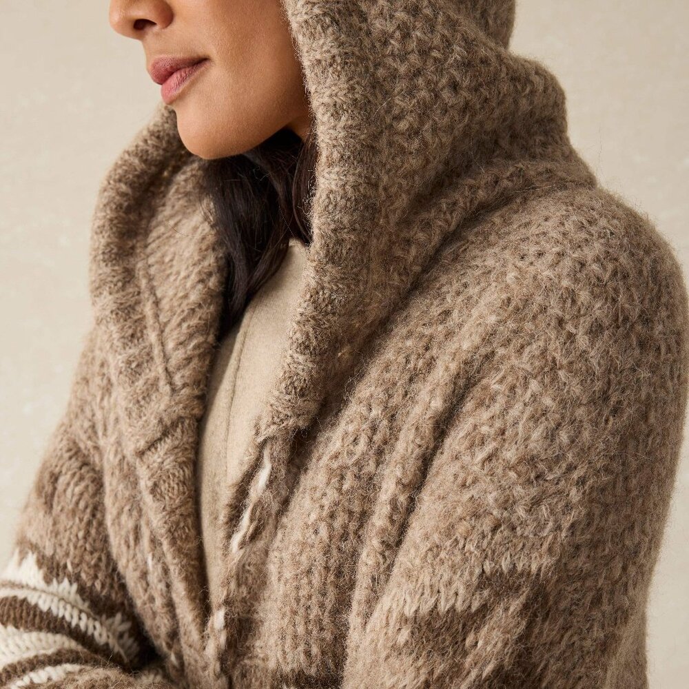 Faherty/Steven Paul Judd Chahtah Hooded Duster - Mocha Chahtah - Picture 2 of 3